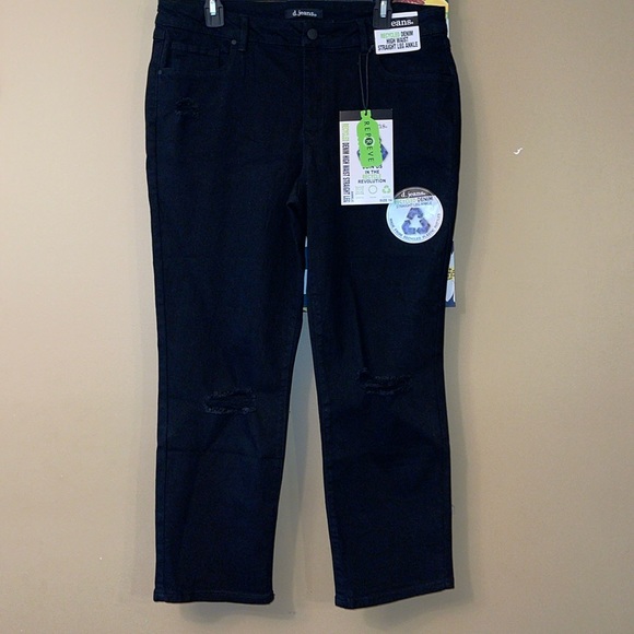 d. jeans Denim - NWT D. jeans high waist straight leg ankle black jeans